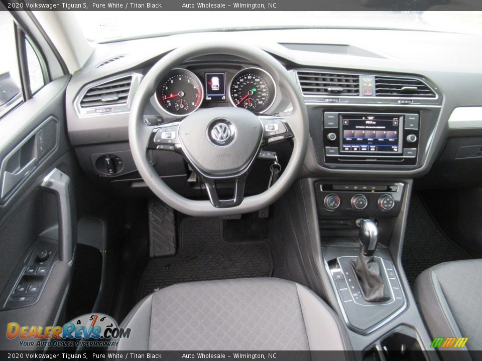 2020 Volkswagen Tiguan S Pure White / Titan Black Photo #15