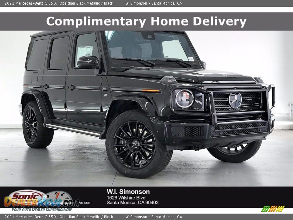 2021 Mercedes-Benz G 550 Obsidian Black Metallic / Black Photo #1