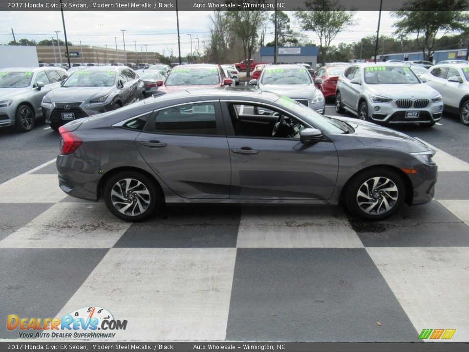 2017 Honda Civic EX Sedan Modern Steel Metallic / Black Photo #3