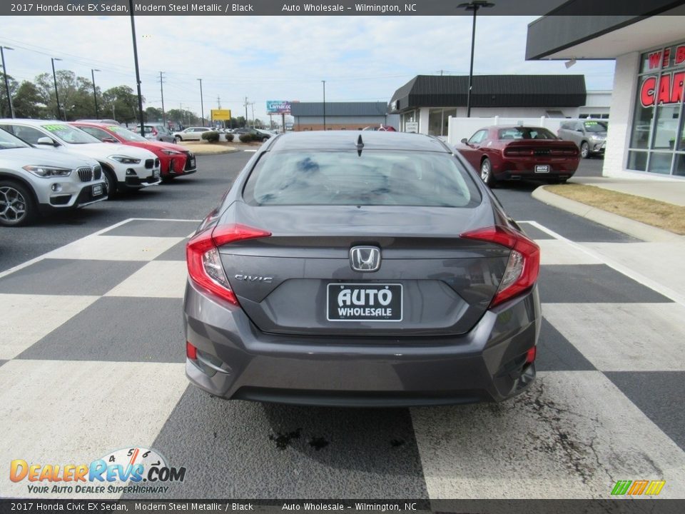2017 Honda Civic EX Sedan Modern Steel Metallic / Black Photo #4