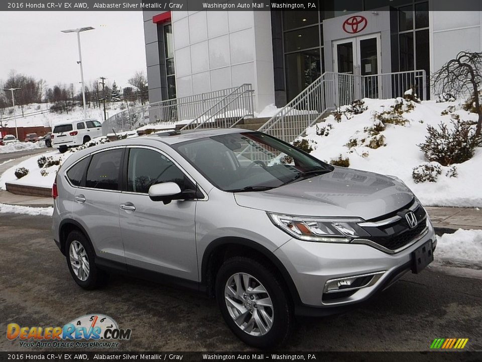 2016 Honda CR-V EX AWD Alabaster Silver Metallic / Gray Photo #1