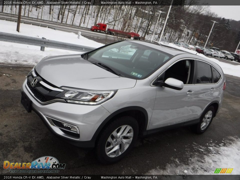 2016 Honda CR-V EX AWD Alabaster Silver Metallic / Gray Photo #10