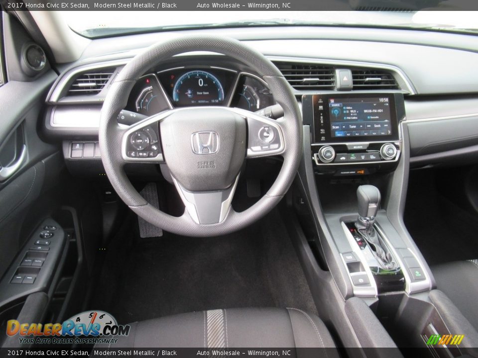 2017 Honda Civic EX Sedan Modern Steel Metallic / Black Photo #15