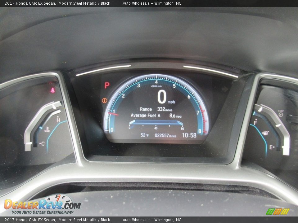 2017 Honda Civic EX Sedan Modern Steel Metallic / Black Photo #16