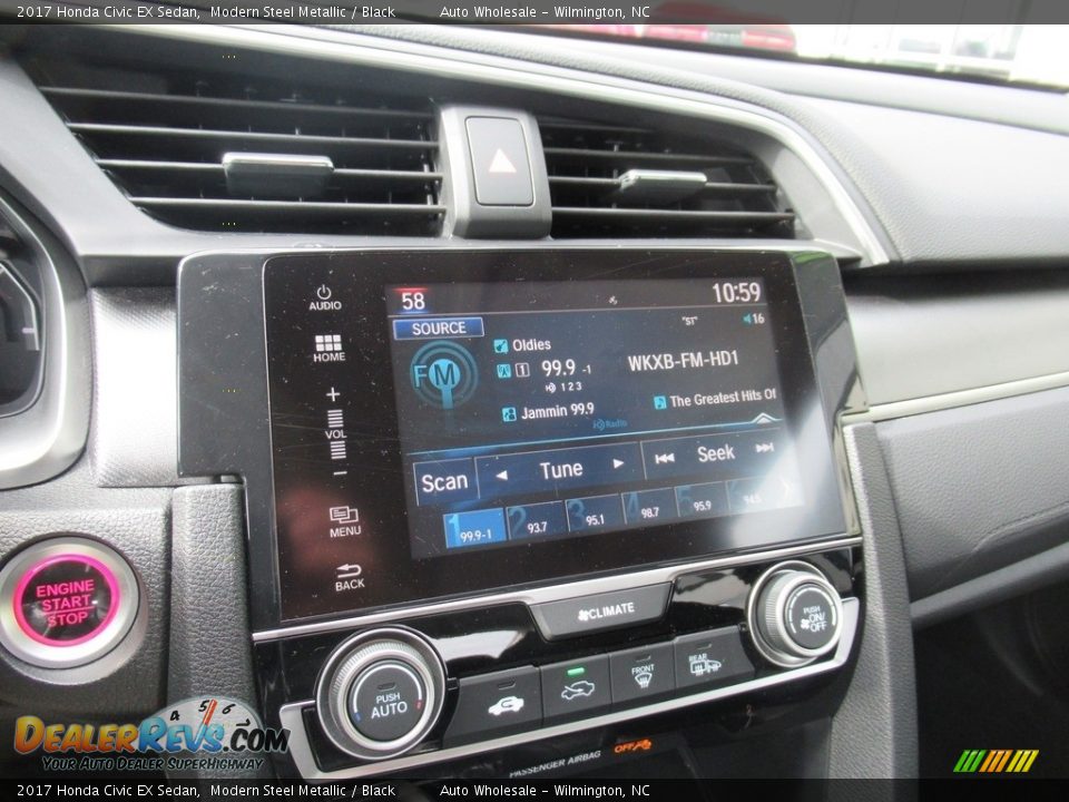 2017 Honda Civic EX Sedan Modern Steel Metallic / Black Photo #17