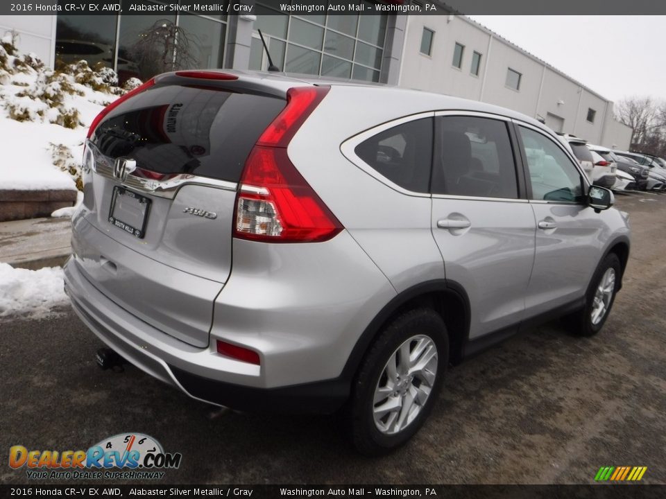2016 Honda CR-V EX AWD Alabaster Silver Metallic / Gray Photo #13