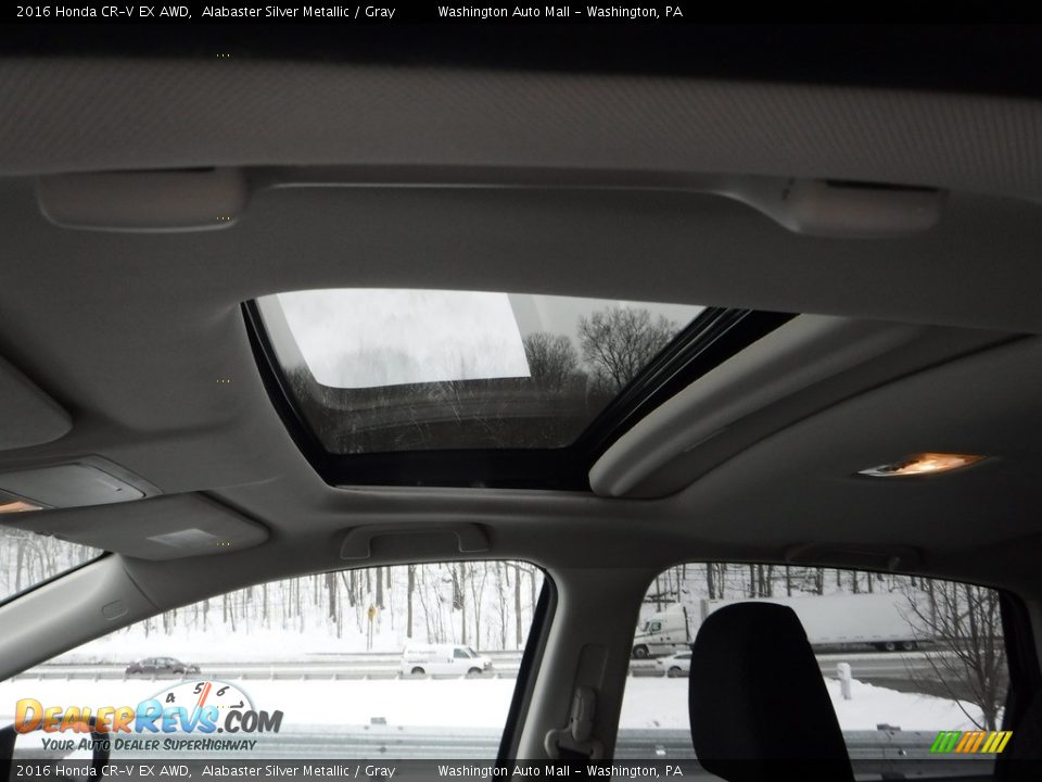 2016 Honda CR-V EX AWD Alabaster Silver Metallic / Gray Photo #16