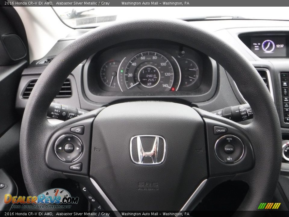 2016 Honda CR-V EX AWD Alabaster Silver Metallic / Gray Photo #23