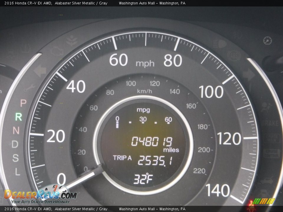 2016 Honda CR-V EX AWD Alabaster Silver Metallic / Gray Photo #28