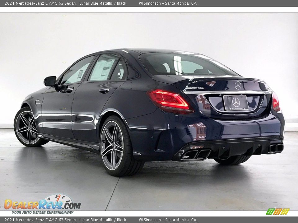 2021 Mercedes-Benz C AMG 63 Sedan Lunar Blue Metallic / Black Photo #2