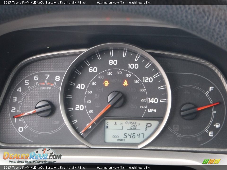 2015 Toyota RAV4 XLE AWD Barcelona Red Metallic / Black Photo #28