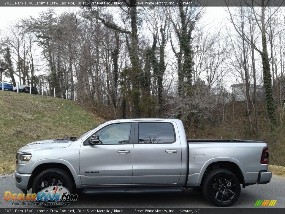 2021 Ram 1500 Laramie Crew Cab 4x4 Billet Silver Metallic / Black Photo #1