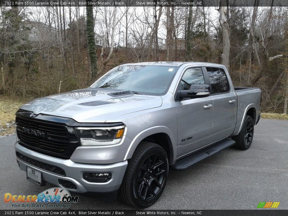 2021 Ram 1500 Laramie Crew Cab 4x4 Billet Silver Metallic / Black Photo #2