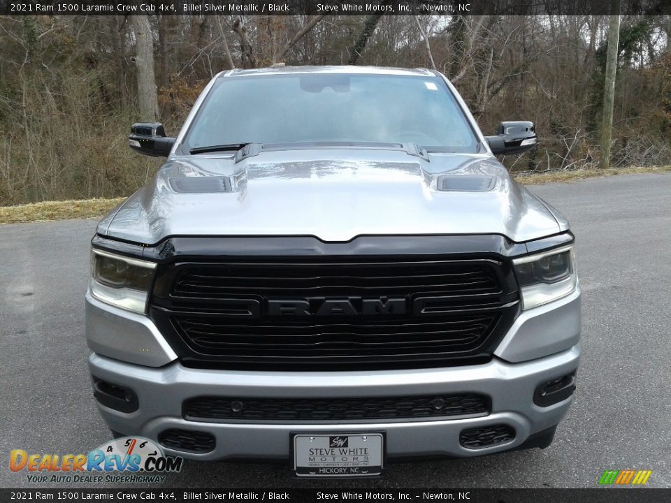 2021 Ram 1500 Laramie Crew Cab 4x4 Billet Silver Metallic / Black Photo #3