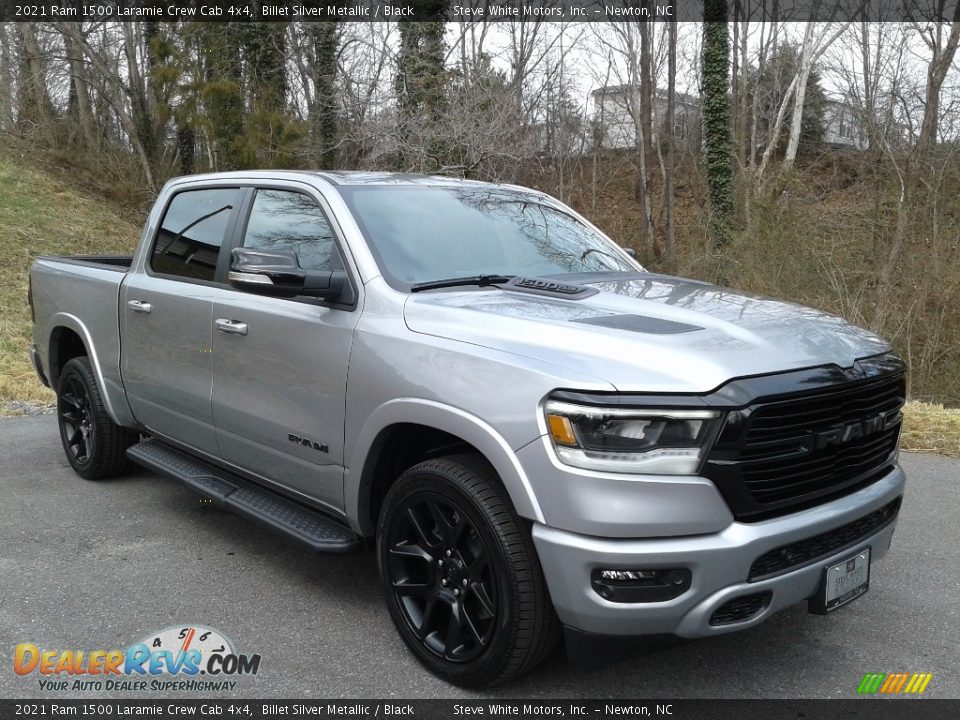 2021 Ram 1500 Laramie Crew Cab 4x4 Billet Silver Metallic / Black Photo #4