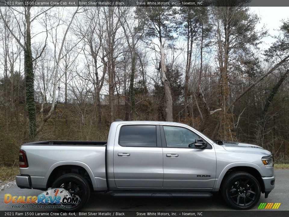 2021 Ram 1500 Laramie Crew Cab 4x4 Billet Silver Metallic / Black Photo #5