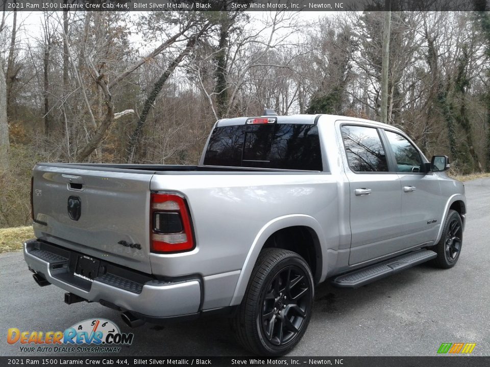 2021 Ram 1500 Laramie Crew Cab 4x4 Billet Silver Metallic / Black Photo #6