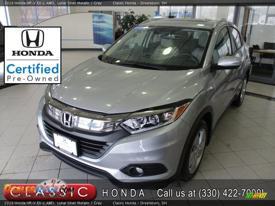 2019 Honda HR-V EX-L AWD Lunar Silver Metallic / Gray Photo #1