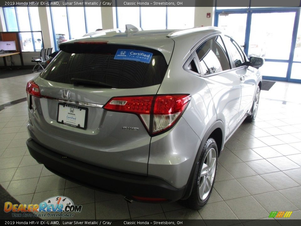 2019 Honda HR-V EX-L AWD Lunar Silver Metallic / Gray Photo #7