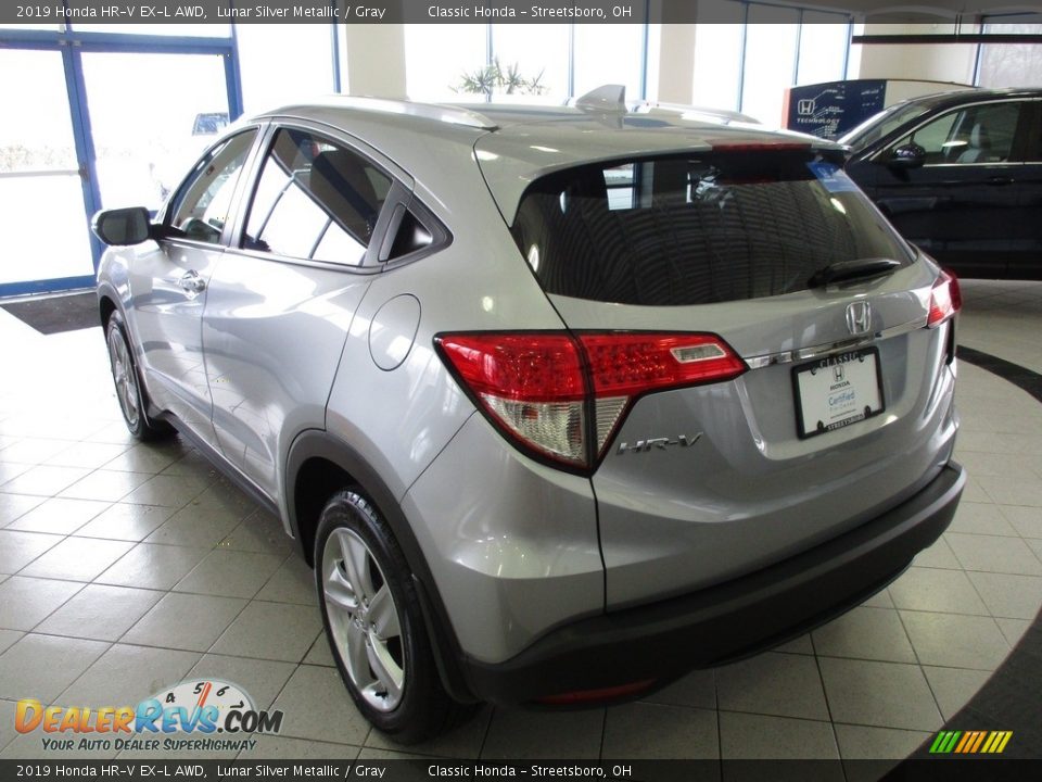 2019 Honda HR-V EX-L AWD Lunar Silver Metallic / Gray Photo #9