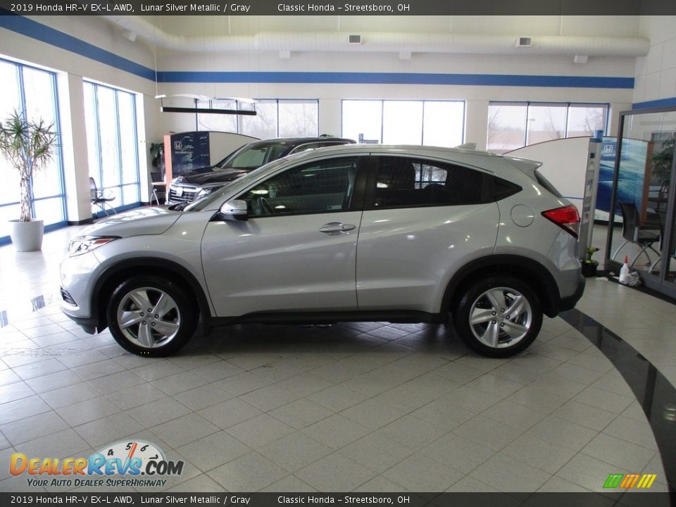 2019 Honda HR-V EX-L AWD Lunar Silver Metallic / Gray Photo #10