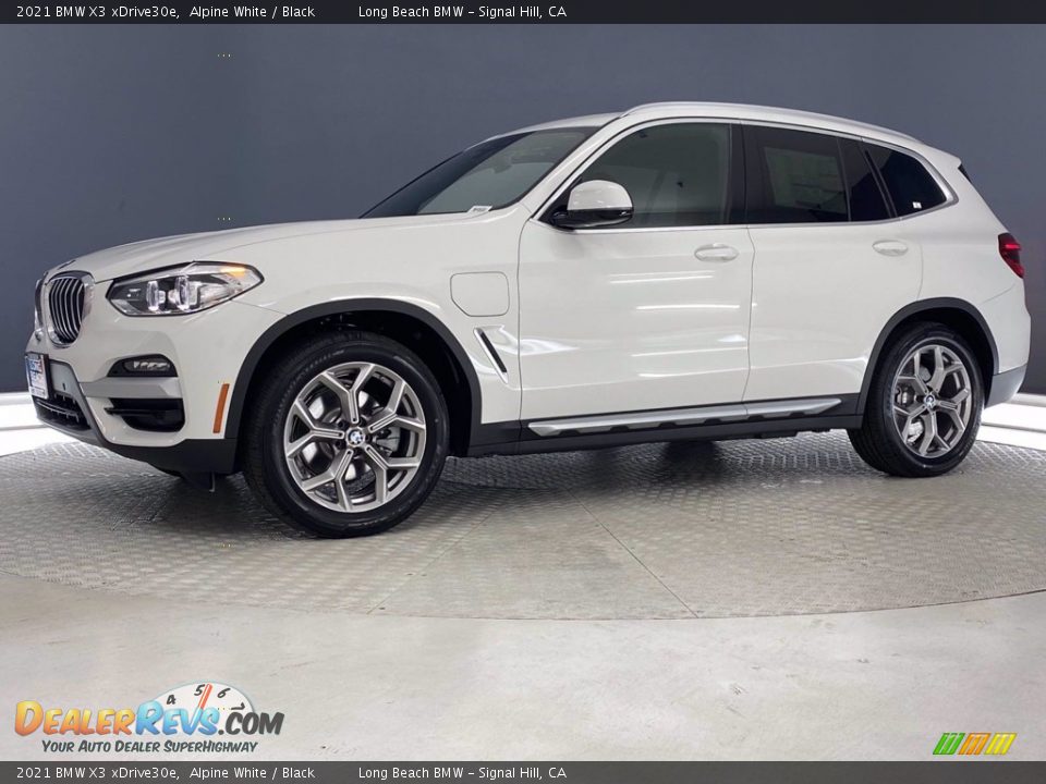 2021 BMW X3 xDrive30e Alpine White / Black Photo #6