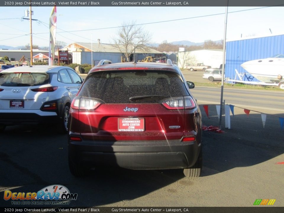 2020 Jeep Cherokee Latitude Velvet Red Pearl / Black Photo #3