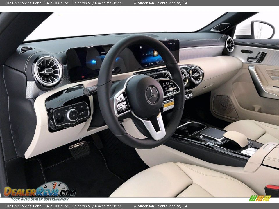2021 Mercedes-Benz CLA 250 Coupe Polar White / Macchiato Beige Photo #4