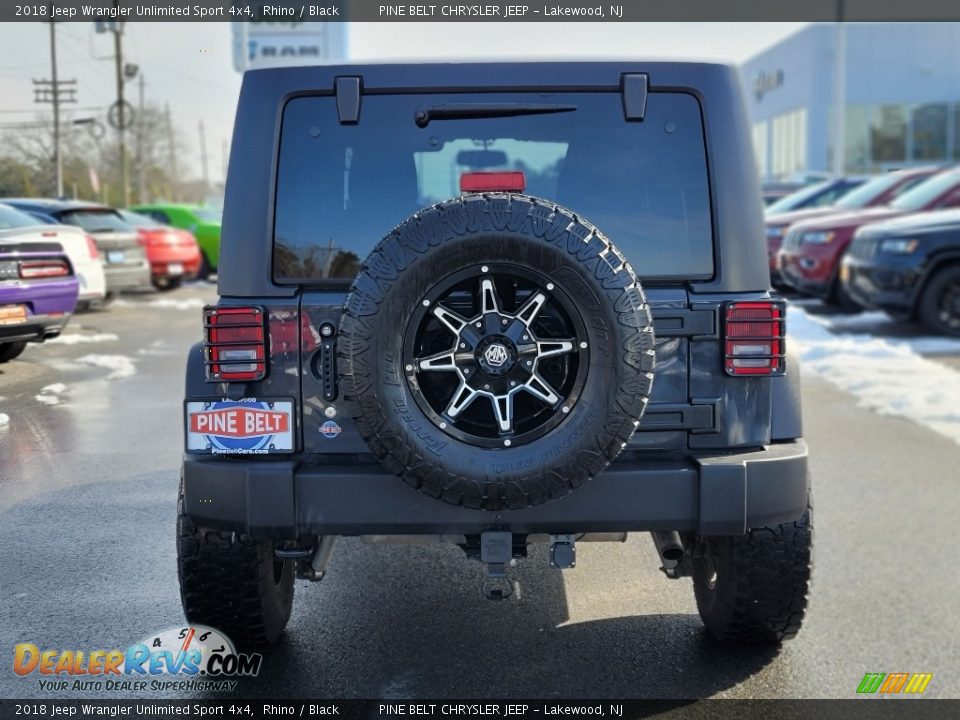 2018 Jeep Wrangler Unlimited Sport 4x4 Rhino / Black Photo #18