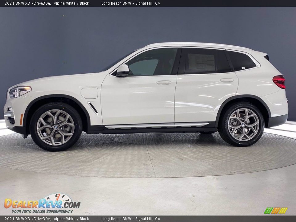 2021 BMW X3 xDrive30e Alpine White / Black Photo #7