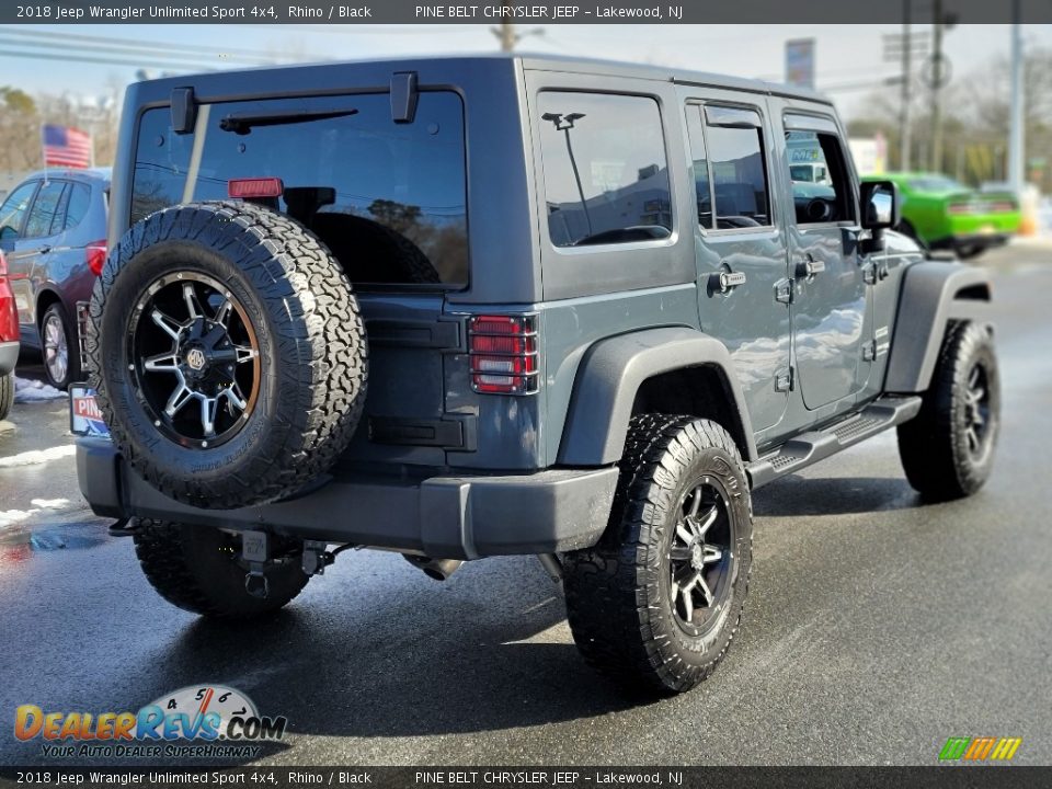 2018 Jeep Wrangler Unlimited Sport 4x4 Rhino / Black Photo #20