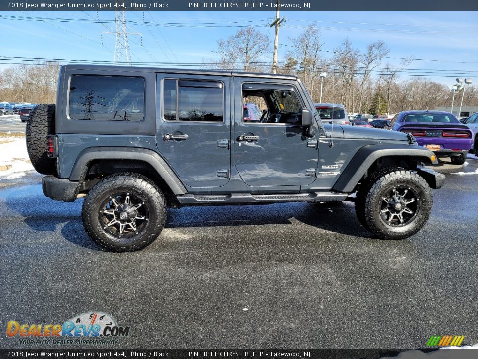 2018 Jeep Wrangler Unlimited Sport 4x4 Rhino / Black Photo #21