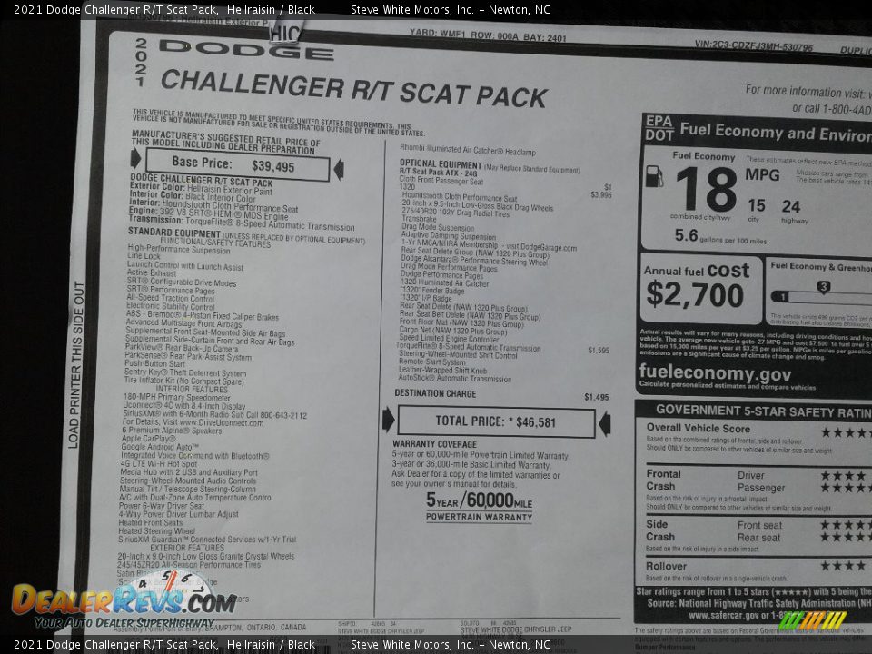 2021 Dodge Challenger R/T Scat Pack Hellraisin / Black Photo #24
