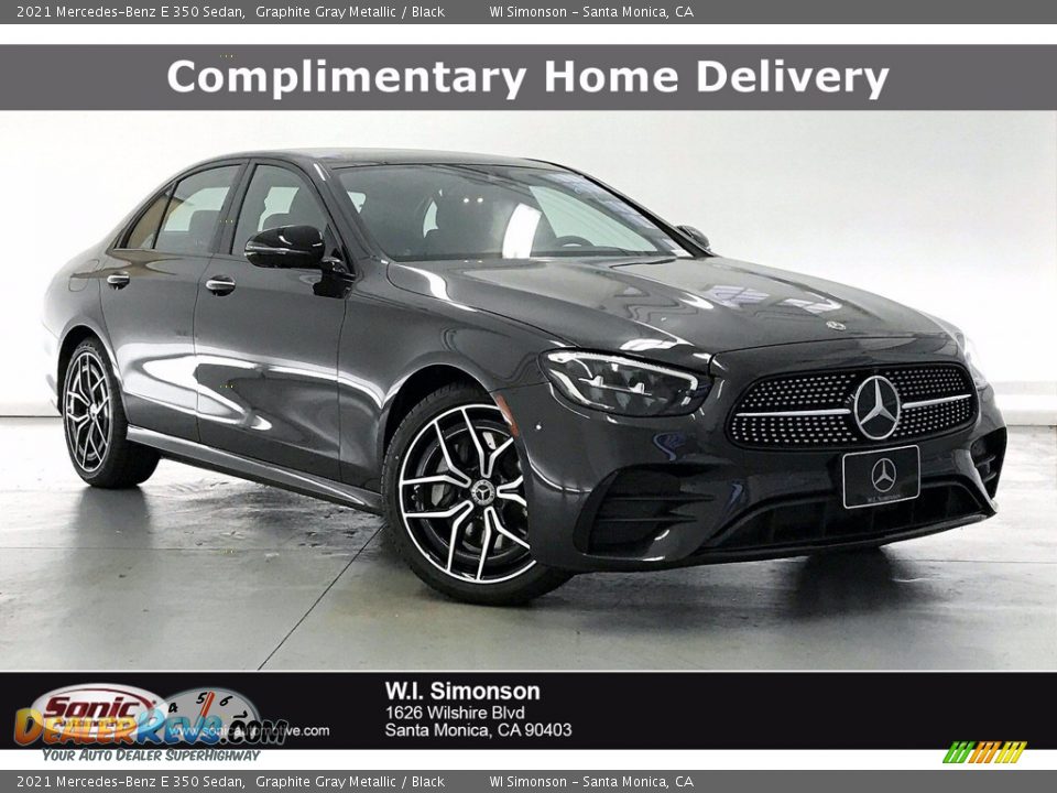 2021 Mercedes-Benz E 350 Sedan Graphite Gray Metallic / Black Photo #1