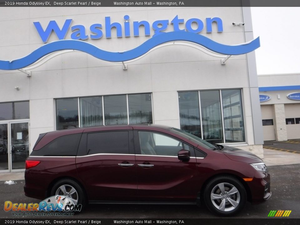 2019 Honda Odyssey EX Deep Scarlet Pearl / Beige Photo #2