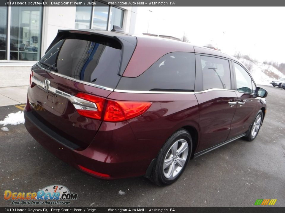 2019 Honda Odyssey EX Deep Scarlet Pearl / Beige Photo #9