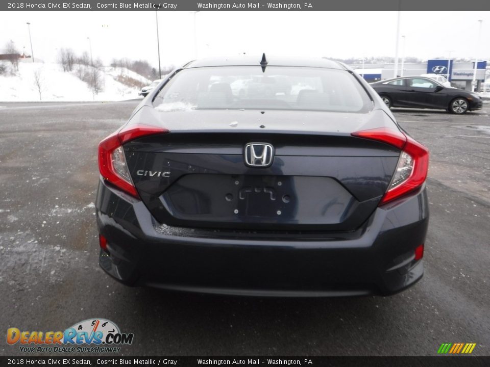 2018 Honda Civic EX Sedan Cosmic Blue Metallic / Gray Photo #8