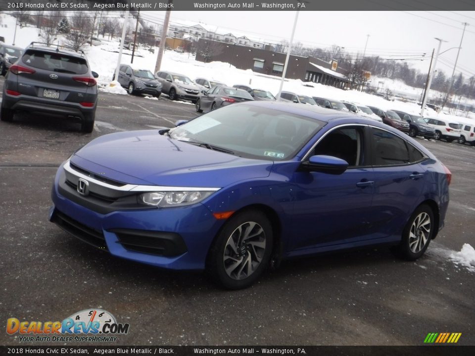 2018 Honda Civic EX Sedan Aegean Blue Metallic / Black Photo #4