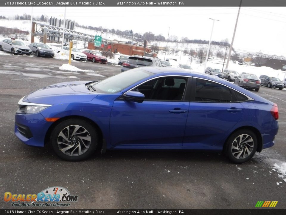 2018 Honda Civic EX Sedan Aegean Blue Metallic / Black Photo #5