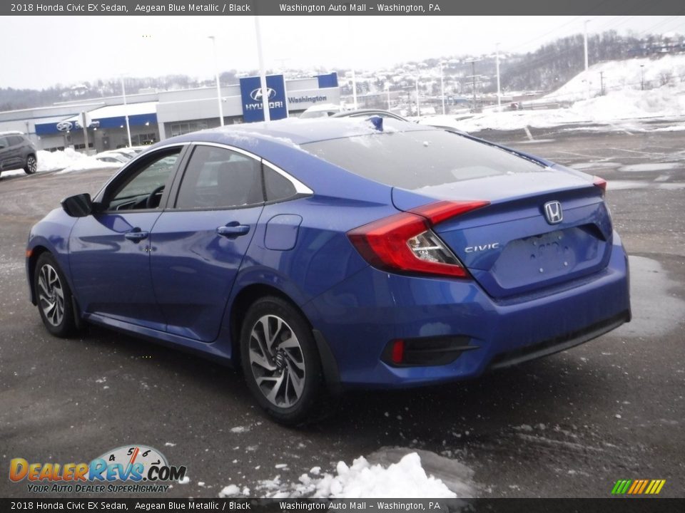 2018 Honda Civic EX Sedan Aegean Blue Metallic / Black Photo #6