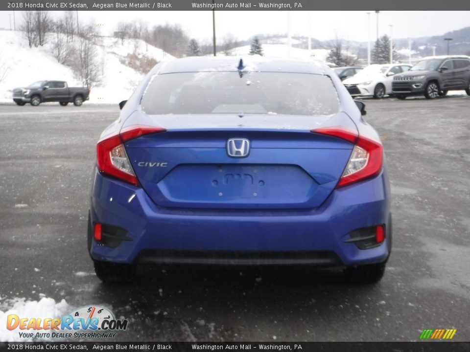 2018 Honda Civic EX Sedan Aegean Blue Metallic / Black Photo #7