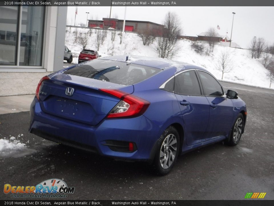 2018 Honda Civic EX Sedan Aegean Blue Metallic / Black Photo #8