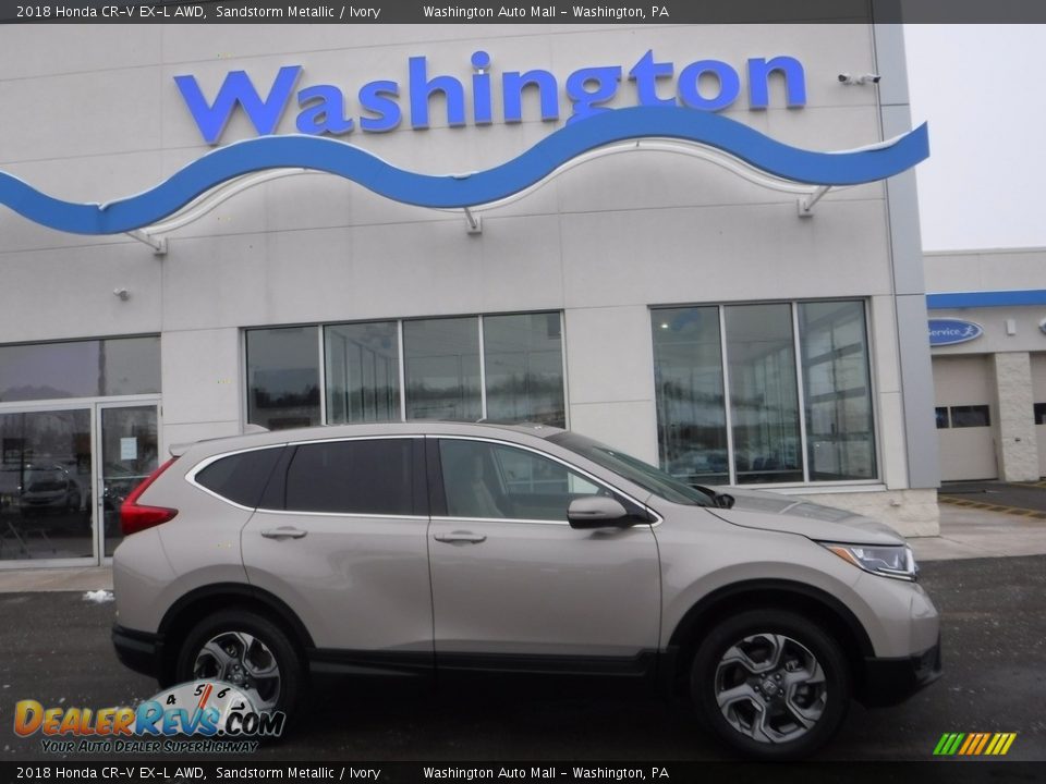 2018 Honda CR-V EX-L AWD Sandstorm Metallic / Ivory Photo #2