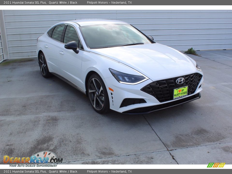 2021 Hyundai Sonata SEL Plus Quartz White / Black Photo #2