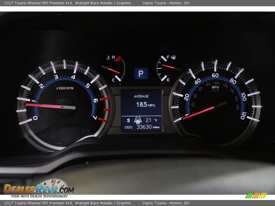 2017 Toyota 4Runner SR5 Premium 4x4 Midnight Black Metallic / Graphite Photo #8