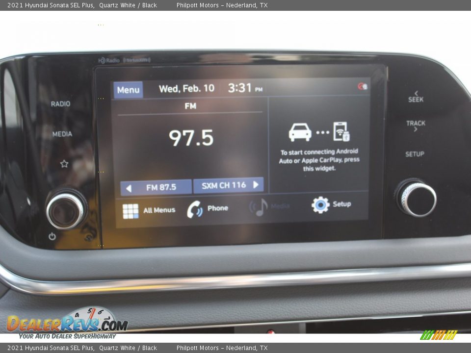 2021 Hyundai Sonata SEL Plus Quartz White / Black Photo #15