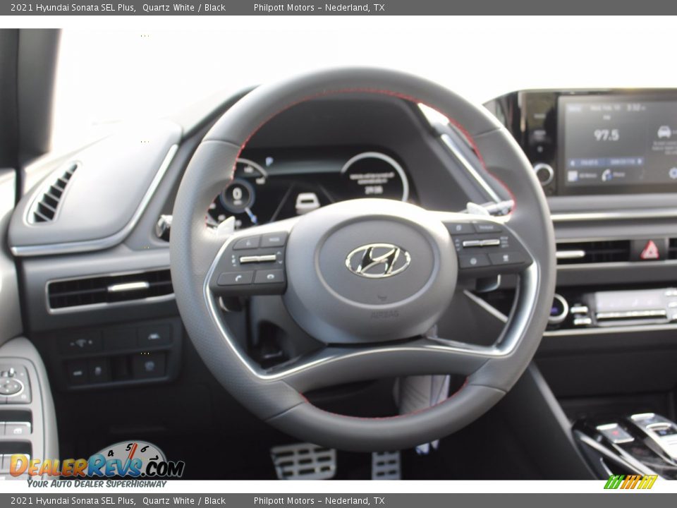 2021 Hyundai Sonata SEL Plus Quartz White / Black Photo #22