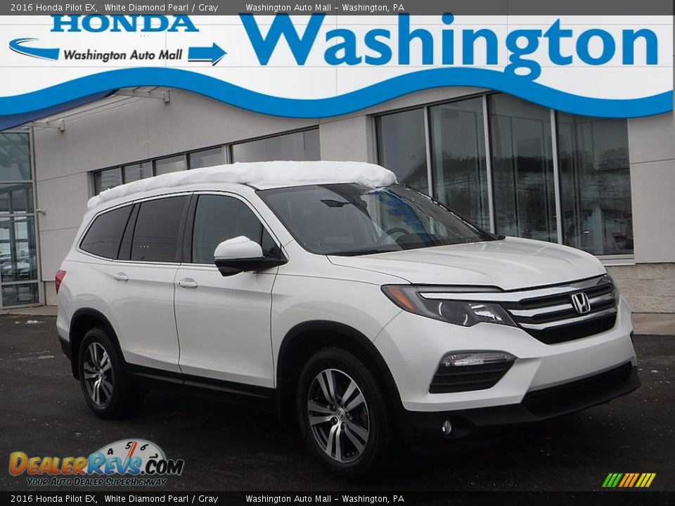 2016 Honda Pilot EX White Diamond Pearl / Gray Photo #1