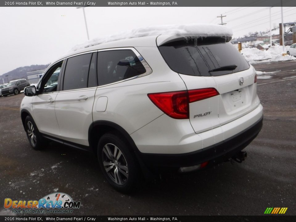 2016 Honda Pilot EX White Diamond Pearl / Gray Photo #7