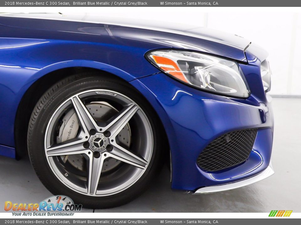 2018 Mercedes-Benz C 300 Sedan Brilliant Blue Metallic / Crystal Grey/Black Photo #2